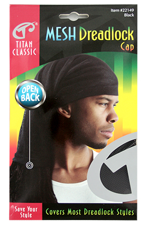 [TIC22149] Titan Mesh Dreadlock Cap #22149 Black -dz