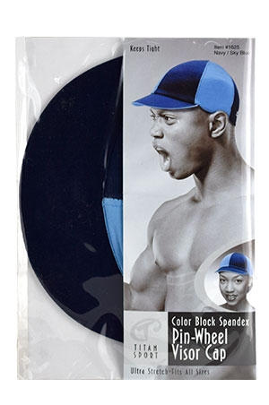 [TIC01621] Titan Pin-Wheel Visor Cap #Black/White -pc