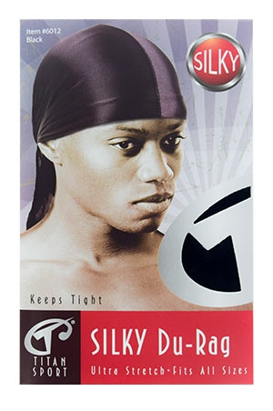 [TIC06012] Titan Silk DuRag Ultra Strech #6012 Black-dz