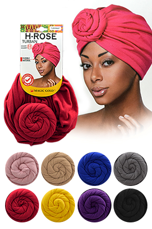 [MG99687] Turban H-Rose  (Asst) #TUR99687 -dz