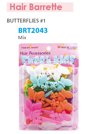 [MG92043] Barrette [Butterflies Mix] #BRT2043 -pc