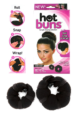 [MG48903] #4890 Hot Buns Style Builder(Black, Dark Hair) (2pc/bx)