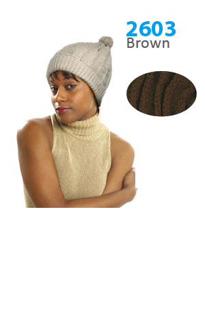 [MG26031] Winter Hat #2603 Brown - pc