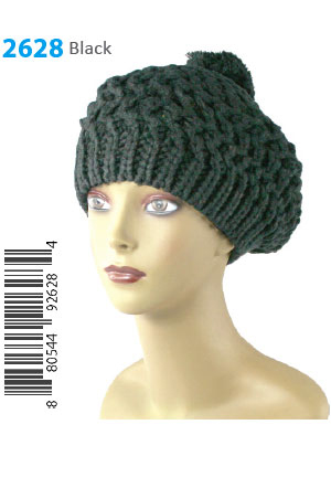 [MG92628] Winter Hat #2628BK - pc [Black]