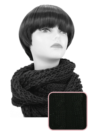 [MG35033] Winter Scarf #3503 Black - pc