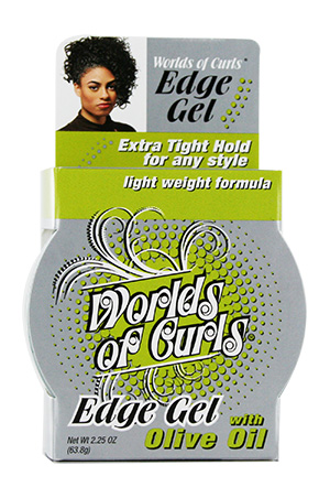 [WOC40201] Worlds Of Curls Edge Gel w/Olive Oil (2.25oz) #14