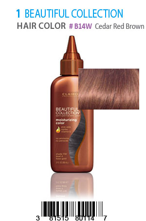 [BCO10171] Beautiful Collection Hair Color #B14W(Cedar Red Brown)