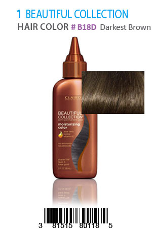 [BCO10179] Beautiful Collection Hair Color #B18D(Darkest Brown)