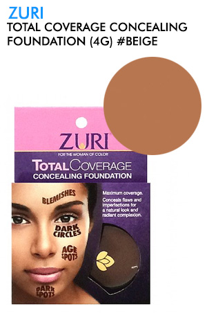 [ZUR16762] ZURI Total Coverage Concealing Foundation #Beige #6