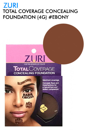[ZUR16768] ZURI Total Coverage Concealing Foundation #Ebony #6