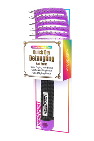 [TOD12063C] Touch Down Quick Dry Detangling Brush PURPLE #TDB003-PRL