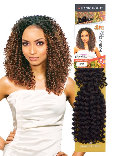 2PC Round Curl Braid 9"