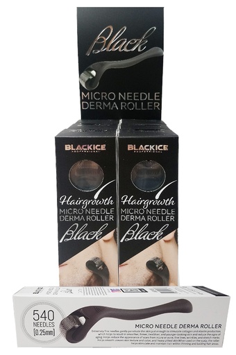 [BLI12064] Black Ice Micro Needle Derma Roller(6pc/Display) #BICO41BLA