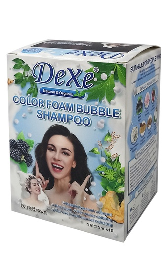 [DEX31625] Dexe Color Foam Bubble Shampoo - Dark Brown (25 ml x 10 pc) #10