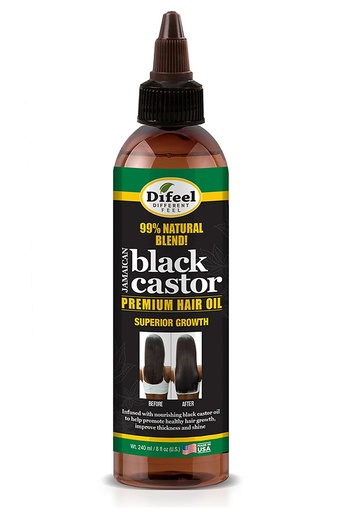 [DIF02147] Difeel 99% Natural Blend Black Castor Hair Oil (8oz) #195