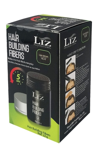 [LIZ02520] Liz Hair Building Fibers _ Dark Brown (22g) #32