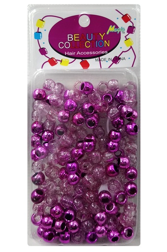 [MC82510] Magic Collection Metallic Bead Large Purple #METPUR - pk