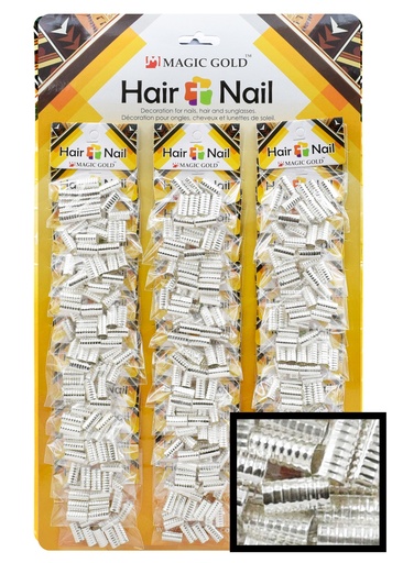 [MG97659] Magic Gold Hair & Nail Ring Bead #CX7659 (36pk) Silver -pk