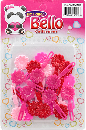 [BLO24025] Bello Mini Flower Barrette- Pink Tone#MF-PNK6-pk