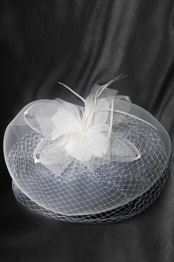 [MG07347] Church Hat #MG07347 (Ivory) - pc