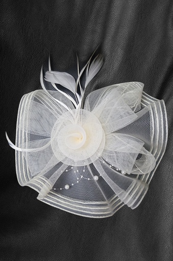 [MG07357] Church Hat #MG07357 (Ivory) - pc