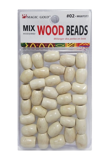 [MG07372] Magic Gold Mix Wood Beads #MG07372 - pc