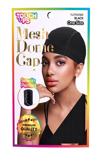 [TOU12515] Touch Ups Mesh Dome Cap #TU77005BK (Black) - dz