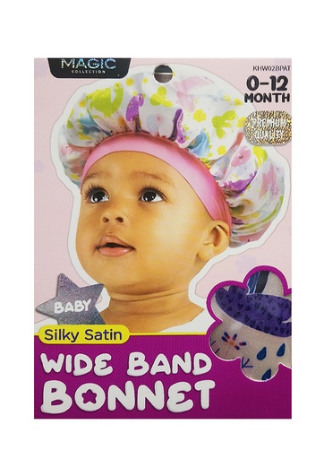 [MC20059] Magic Baby Silky Satin Wide Bonnet #KHW02BPAT - dz