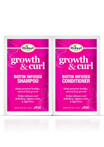 [DIF31614] Difeel Growth & Curl Shampoo & Conditioner Pack (2 oz/dz) #228