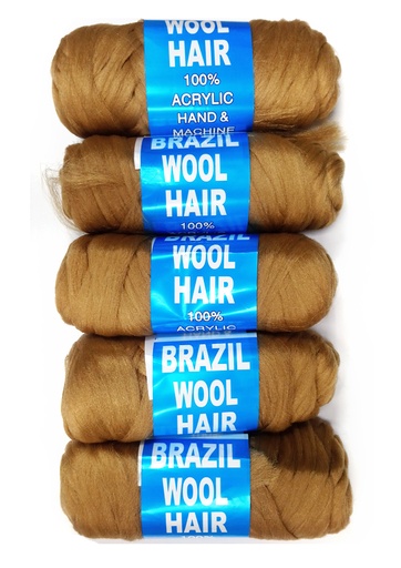 [MG83471B] Brazil Wool Hair Knitting Yarn -Brown #MG3472 (70 G/5 pc) - Pk