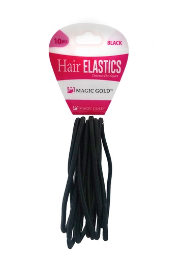 [MG95947B] Magic Gold Hair Elastics Band -Black #95947 (10pc/pk) -dz