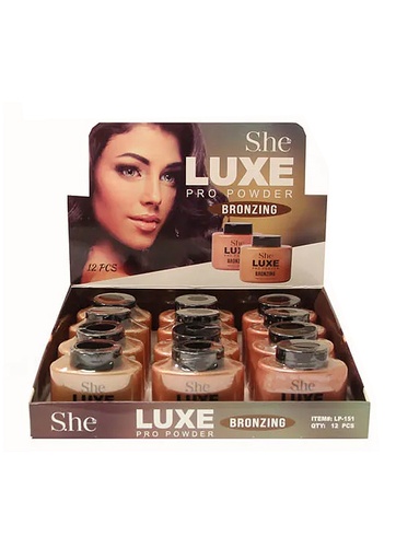 [SHE02246] S.he LUXE Pro-Powder Bronzing #LP-151 - 12 pcs/Display