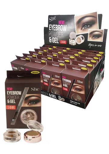 S.he Eyebrow Powder & Gel - 24 pcs/Display