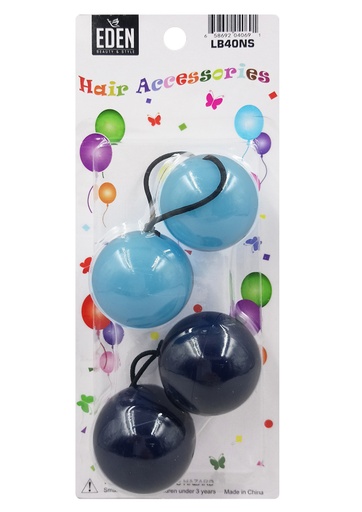 [LB40NS] Eden 40mm Hair Ball Navy&Sky Blue #LB40NS-pk