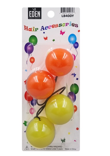 [LB40OY] Eden 40mm Hair Ball Orange&Yellow #LB40OY-pk