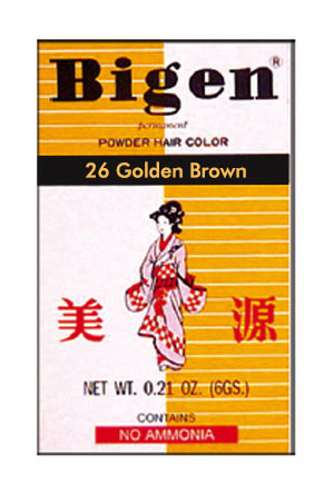 [BIG90526] Bigen Permanent Powder Hair Color #26 Golden Brown -pc