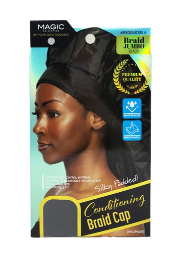 [MC24620] Magic Conditioning Braid Cap-Braid Jumbo/Black #BYOG403BLA -pc