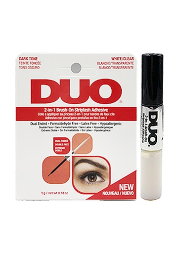 [ARD65696] Duo 2-in-1 Brush-On striplash Adhesive White/Clear #65696 - pc