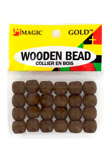[MG13683] Magic Gold Wooden Bead (S) -Dark Brown #1368 -dz