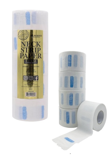 [BLI12046] BLACK ICE Neck Strip Paper (5 roll/pk) #BIC032WHI-pk