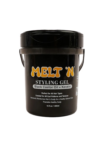 [EBN68276] EBIN MELT’N Styling Gel -Black Black Caster Oil + Keratin (16 oz/480 ml) #251