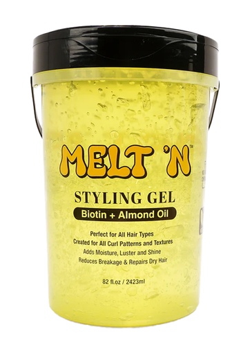 [EBN68281] Ebin MELT’N Styling Gel -Yellow Biotin + Almond Oil (82 oz/2423 ml) #252