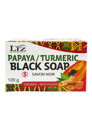 [LIZ05265] Liz Papaya / Turmeric Black Soap (120 g) #45