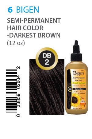 [BIG02004] Bigen Semi-Permanent Hair Color #DB2 Darkest Brown #6