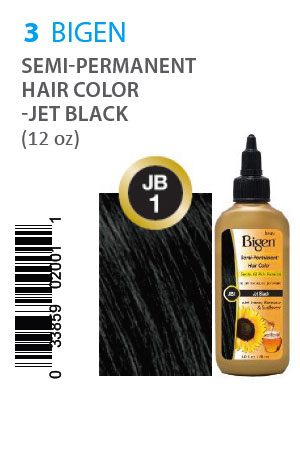 [BIG02001] Bigen Semi-Permanent Hair Color #JB1 Jet Black#3