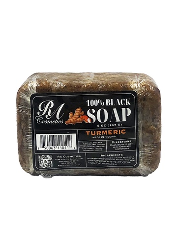 [RAC11011] RA Cosmetics 100% Black Soap w/ Turmeric (5 oz) #2