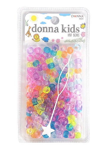 [DON00531] Donna Kids SM Round Bead - Clear Color Mixed #531 - pc