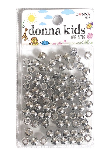 [DON00533] Donna Kids SM Round Bead - Metallic Silver #533 - pc