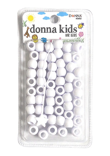 [DON05602] Donna Kids Medium Bead W/Beader #5602 White - pc