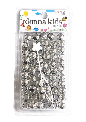 [DON05606] Donna Kids Medium Bead W/Beader #5606 Silver - pc